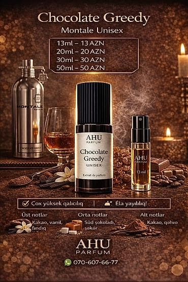 AHU Parfum – Extrait de Parfum kolleksiyası Seçimlər və qiymətlər: - — 2