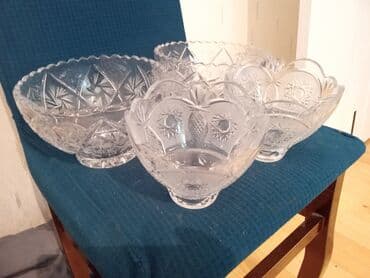 meyvə tərəvəz: Xrustal qablar, konfet üçün cütü 25 manatmeyvə üçün cütü 35 manat — 2