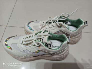 beqa üçün qadın krossovkaları: Ölçü: 39, rəng - Ağ, Yeni — 2