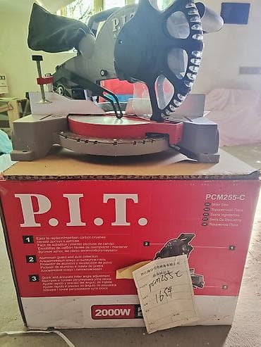 Mexaniki əl alətləri: P.I.T. PCM255-C göncəli kəsici (Miter Saw) Xüsusiyyətlər: - Güc: 2000 — 2