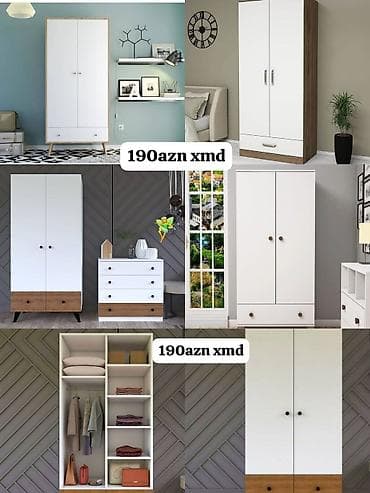 kicik skaf: Yeni, 2 qapılı, Siyirməli, Ağ, Digər material, Açılan, Düz dolab — 1