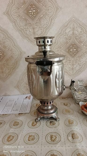 antik samovar alıram: İşlənmiş Od Samovar, 5 l — 2