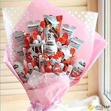 bayram papağı: Məhsul: Chupa Chups və Kinder konfet hədiyyə kompozisiyaları Təsvir: - — 8