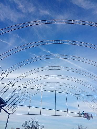 bağ qayçı: Polad karkaslı taxta-boru konstruksiya – əyri tağ formalı örtük üçün — 1