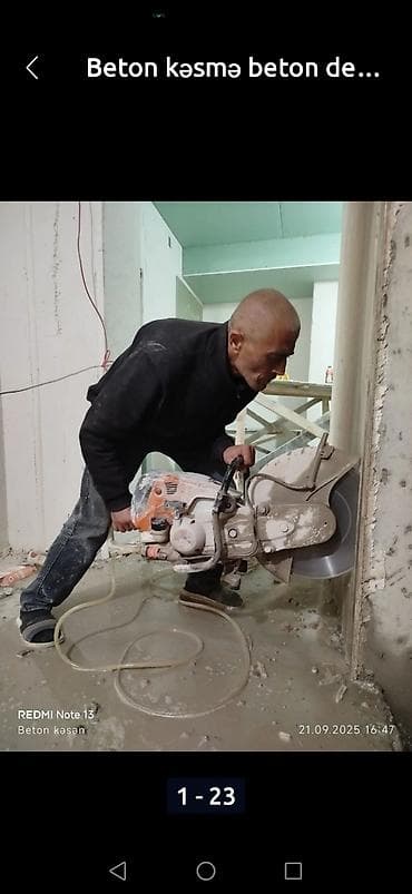 elektr: Beton kəsmə və deşmə xidməti - Dəqiq və təmiz kəsim: divar, döşəmə və — 7