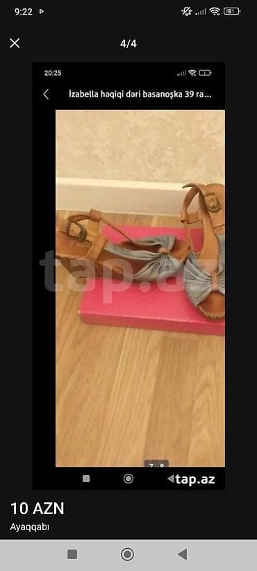 ayaggabı: Qadın basanoşka dəsti - Ölçü: 39 (bəzilərində 38-39 qeyd olunur) - — 4