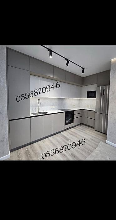 mebel metbex: Sifarişlə mətbəx dəsti, Özü çəkən petlələr, Sadə laminat, Kredit yoxdur, Pulsuz çatdırılma — 8
