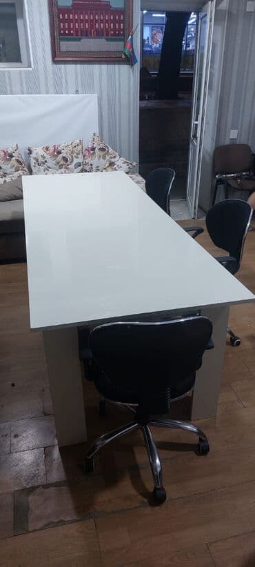 стол для конференций: Konfrans masası kurs ofislər üçün təmiz səliqəli ətrafına 10 nəfər — 3