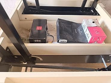 duz masa: Transformer mexanizmalı çoxfunksiyalı stol - Rəng: açıq krem/ağ - — 3