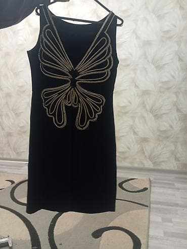 hamile don: Qara rəngli zərif ziyafət donu - Rəng: qara - Dizayn: ön hissədə — 1