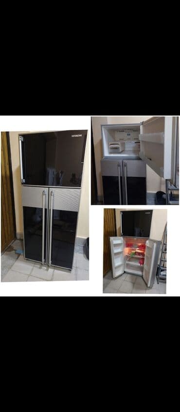 lg soyuducu: İşlənmiş 4 qapılı Hitachi Soyuducu Satılır, rəng - Qara, Dolab içi — 1