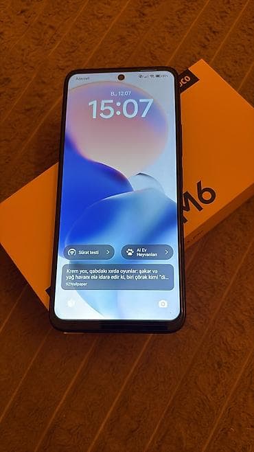 m6 pro: Poco M6, 128 GB, rəng - Qara, Sensor — 2