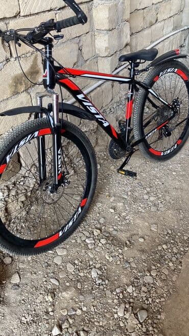 велосипед бишкек бу: VISTA dağ velosipedi - Çərçivə: yüngül alaşımlı, qara-qırmızı dizayn — 1