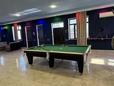 Оборудование для производства: Bilyard masasi 3 ededdir elave olaraq 6 cut kreslo ön stol 6 eded — 2