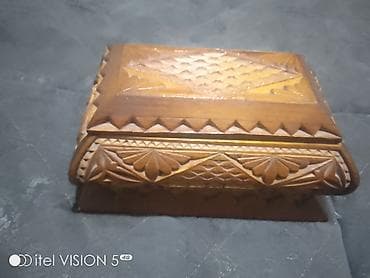 qapi dekoru: Əl oyma naxışlı taxta qutu - Material: tam taxta (təbii ağac), laklı — 3