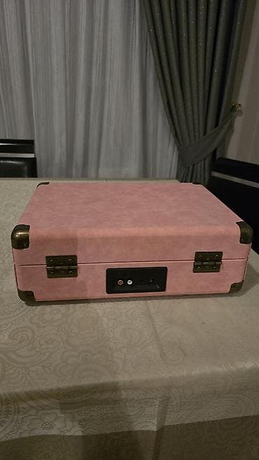 gramofon: Vinil patefon – daşıma çamadanı formasında, çəhrayı rəngdə — 8