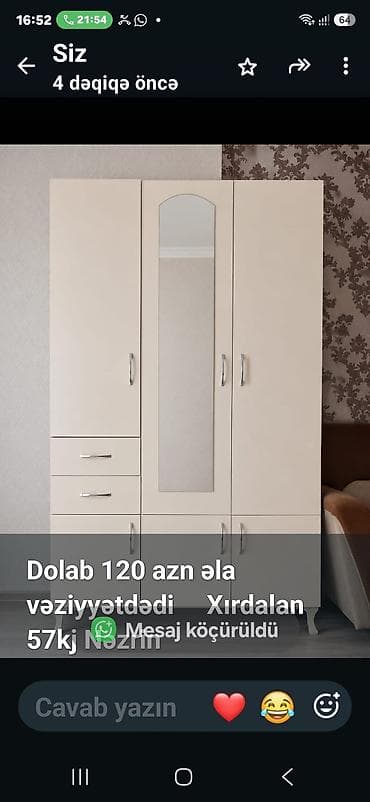2el dolablar: Dolab 120 azn əla vəziyyətdədi Xırdalan 57kj Nəzrin — 1