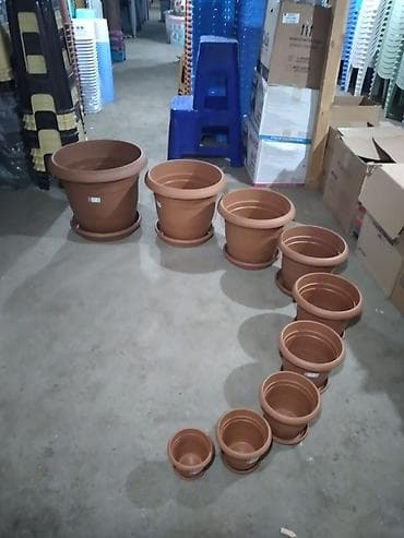 Dibcek qablari yumru Böyük Gül Qabı | Plastik Dibçək | Dibçək | Gül