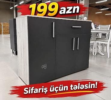 ofis dolab: Mebel dolabı – modern dizayn - Rəng: qrafit/boz önlər, açıq ağac — 1