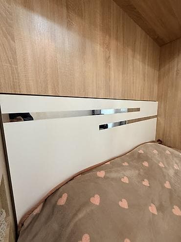 akustik panel: İkinəfərlik çarpayı, Bazalı, Matras ilə, Siyirməsiz — 2