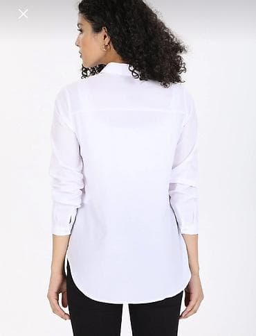 ag koynek modelleri: Qadınlar üçün klassik ağ köynək - Model: Uzunqol, düyməli, yaxalıqlı — 2