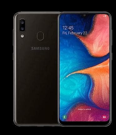 Samsung Galaxy A20, 32 GB, rəng - Qara, Barmaq izi
