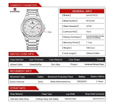 richard mille saat qiymeti: Yeni, Qol saatı, NaviForce — 2