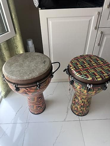 Djembe - Afrika üslubunda iki ədəd djembe baraban — 3