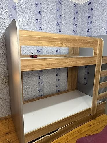 palma agaci: Oğlan və qız üçün, İşlənmiş, Çarpayı, Matrassız, Siyirməli, MDF — 3