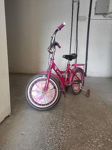 24 lük velosipedler: Uşaq velosipedi – 14" təkərlər, köməkçi balaca təkərlərlə - Rəng — 2