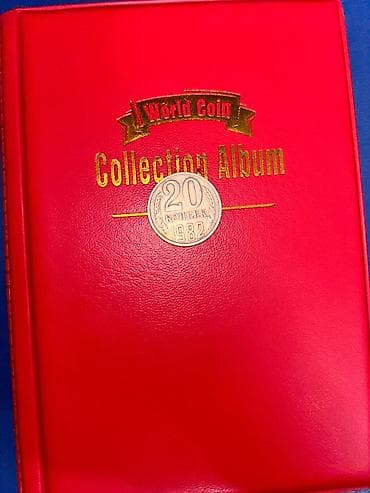 coin: Məhsul: World Coin Collection Album – qırmızı rəngli kolleksiya albomu — 1