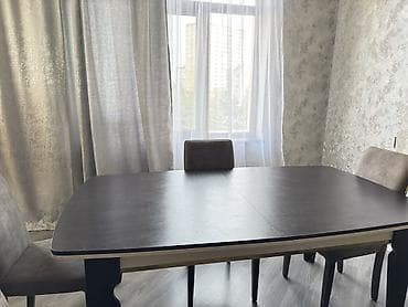 Mətbəx üçün, İşlənmiş, Açılan, Dördbucaq masa, 4 stul — 2