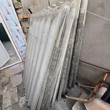 Şifer dam örtüyü lövhələri İşlənmiş şiferlər sağlam vəziyyətdə . 1