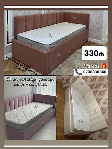 sofa: Künc tipli ortopedik divan-çarpayı - Divanın rahatlığı, çarpayının — 1