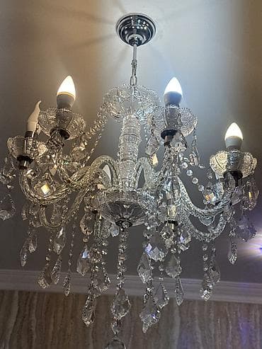 Digər ev dekoru: Çılçıraq, 8 lampa, Xrustal — 1