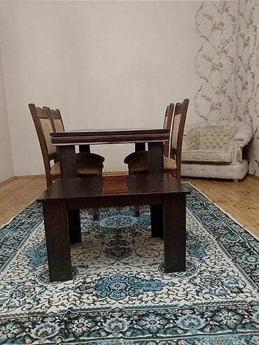 Qonaq otağı üçün, Açılmayan, Dördbucaq masa, 4 stul