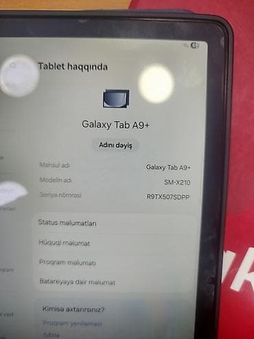 honor planset: Samsung Galaxy Tab A9+ (SM-X210) - Ekran: 11 düym, geniş görüntü — 2
