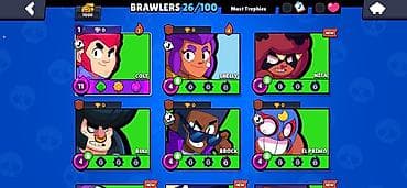 şexsi eşyalar: Brawl Stars oyun hesabı Əsas xüsusiyyətlər: - Kofeletilmiş profil: 14 — 3