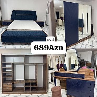 Türkiye İstehsalı Yataq desti 690azn tam ideal Dolab 245U/ 215H/ 65D