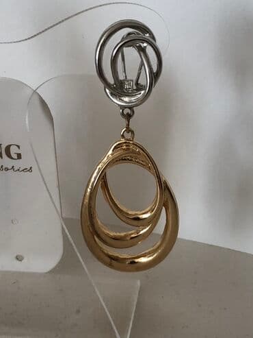 sirqalar qizil: Bu zərif qadın asma sırğaları FEMING aksesuarlarıdır. Gümüşü yuxarı — 2