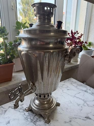 Samovarlar: Klassik metal samovar - Material: tam metal/kuprosnik örtüklü korpus — 2