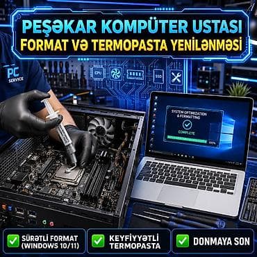 Noutbuk və kompüter təmiri: PEŞƏKAR KOMPÜTER VƏ NOUTBUK TƏMİRİ XİDMƏTLƏRİ! Kompüteriniz çox qızır — 1
