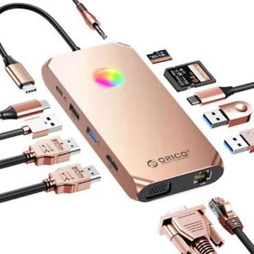 orico hdd box: 🔥 ORICO XCR-X3-RG-BP – 12-in-1 USB-C Docking Station, Dual HDMI, DP — 1