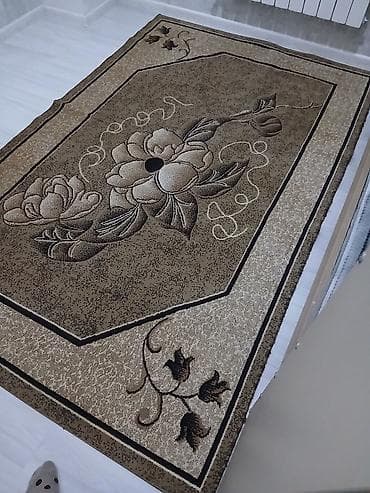 iran peçi kreditlə: Xalça – klassik floral naxışlı, qəhvəyi/bej tonlarında - Ölçü — 1