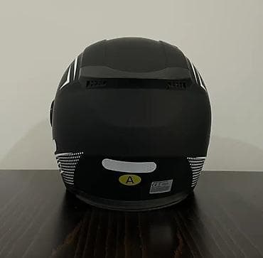 moto angel: Moto dəbilqə – qara, yarım-modular (açılan çənə hissəli) dizayn — 4