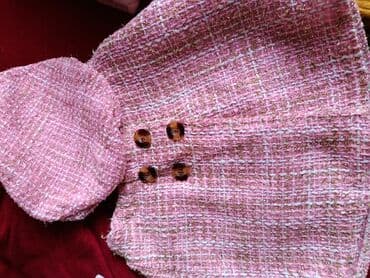 parça qiymətləri: Pembe rəngli, qızılı saplı bukle/tvid parçadan hazırlanmış uşaq — 1