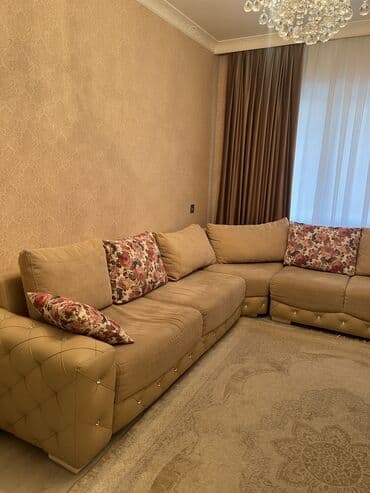 куплю угловой диван бу: Угловой диван, Б/у, Нераскладной, Набук, Нет доставки — 3