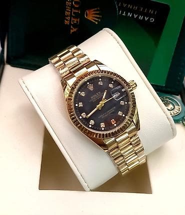 Rolex Datejust üslubunda lüks qol saatları - Korpus və qolbaq: qızılı — 4