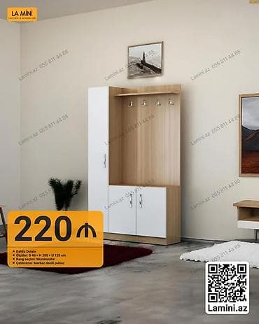Dəhliz dolabı – La Mini - Tip: Dəhliz/antre dolabı, asılqanlı paltar at lalafo.az Dəhliz dolabı – La Mini - Tip: Dəhliz/antre dolabı, asılqanlı paltar