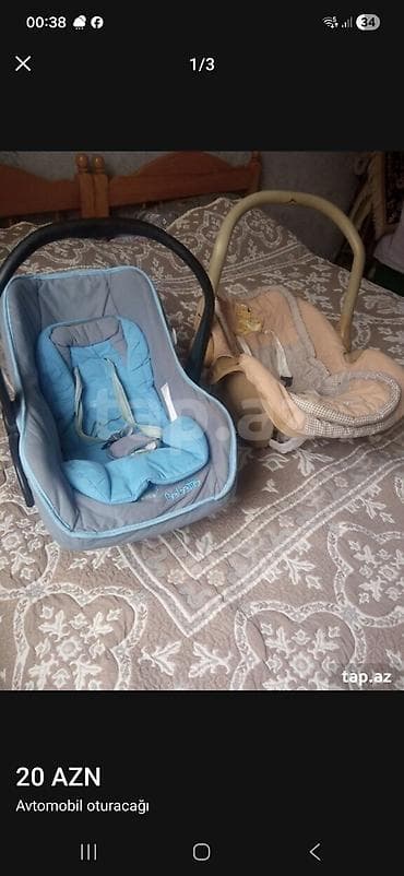 kidstar автокресло: Uşaq avtomobil oturacağı(mavi reng Kürdəmir)səliqəli isdifadə — 1